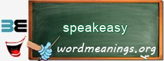 WordMeaning blackboard for speakeasy